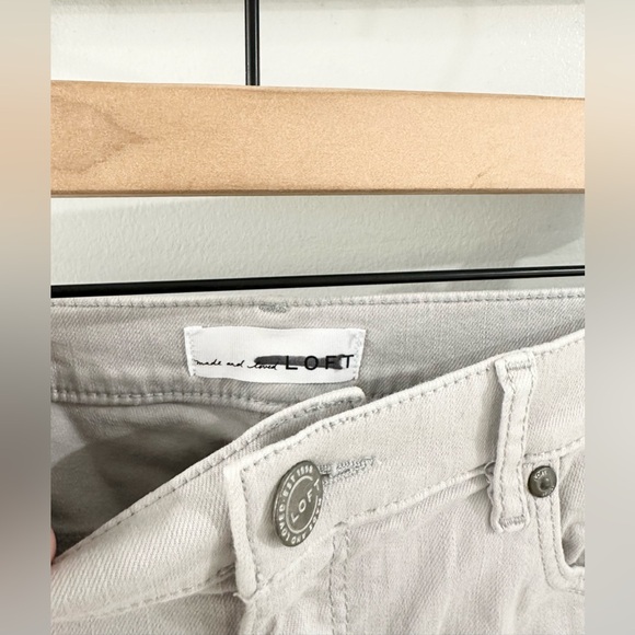 Loft Tie Dye Raw Hem Skinny Jeans Gray Size Medium 10/30 - Picture 6 of 7